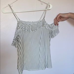 White and black stripped tank top